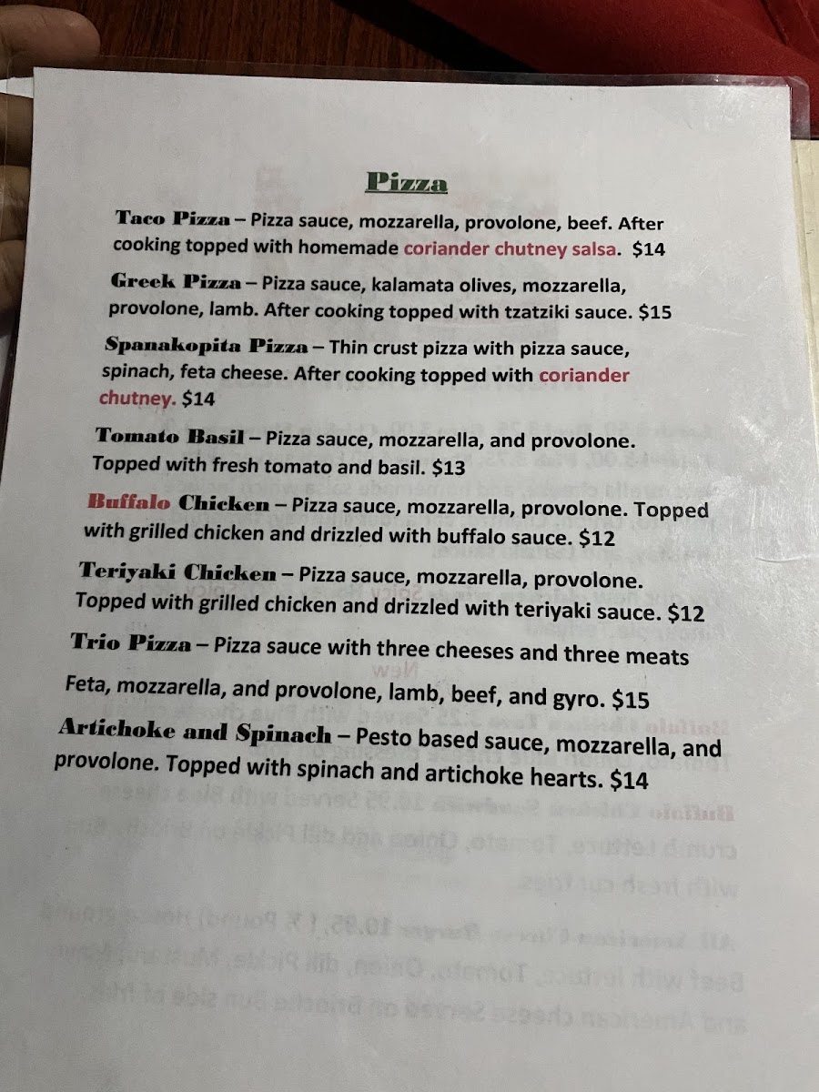 Menu Habiba Babas Indian / Mediterranean Restaurant-10