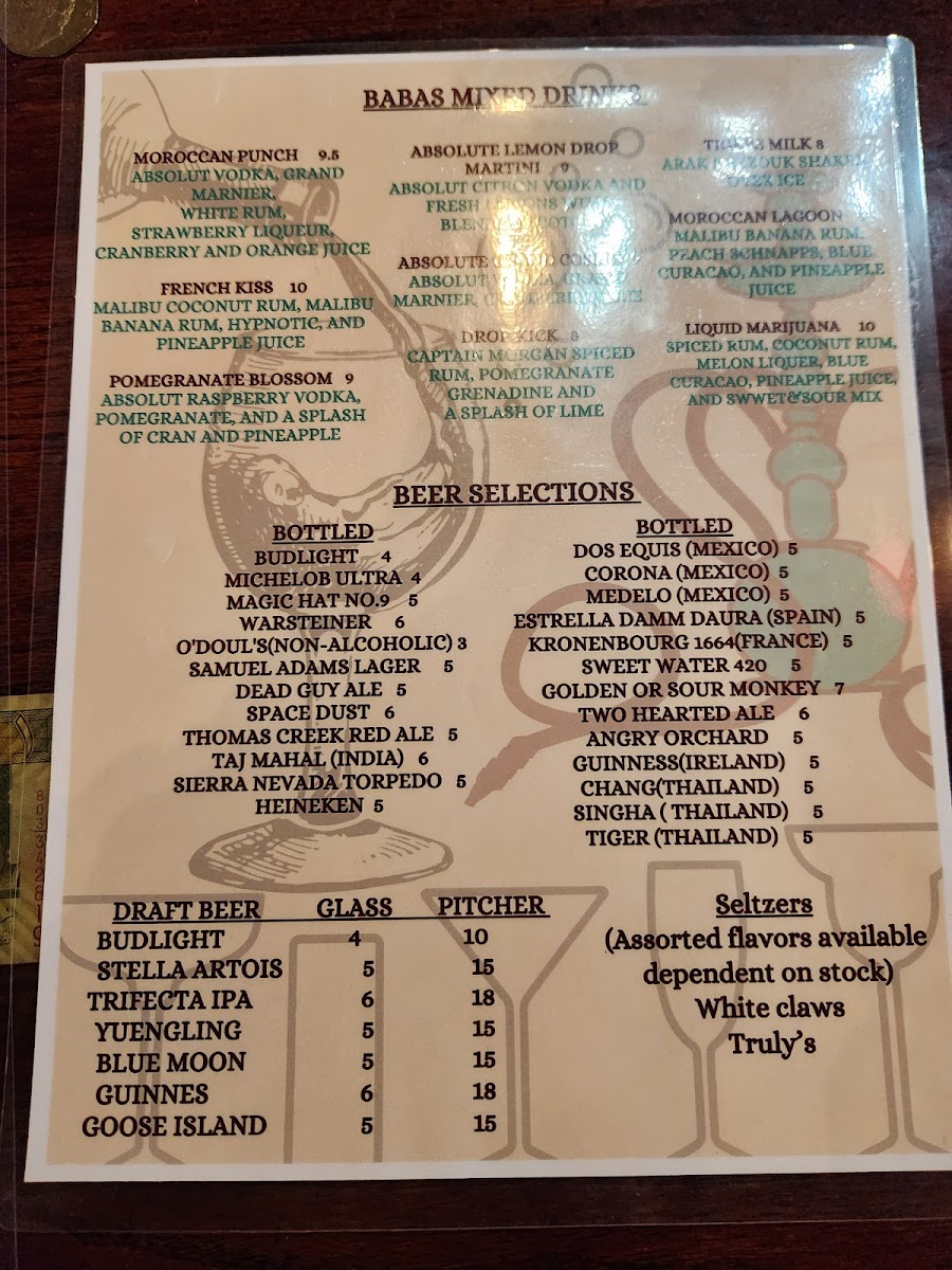Menu Habiba Babas Indian / Mediterranean Restaurant-8